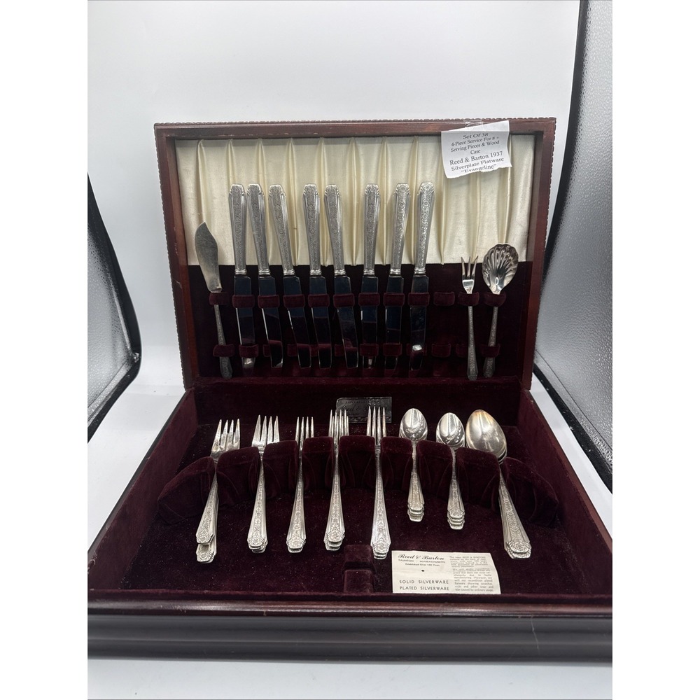 Reed & Barton "Evangeline" Silver-Plated Flatware Set – 38 Pieces